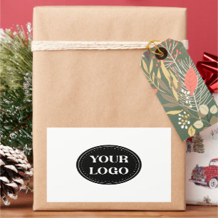 Schmal, modern, poliert und anpassbar rechteckiger aufkleber