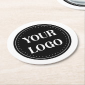 Schmal, modern, poliert und anpassbar runder pappuntersetzer (Angewinkelt)