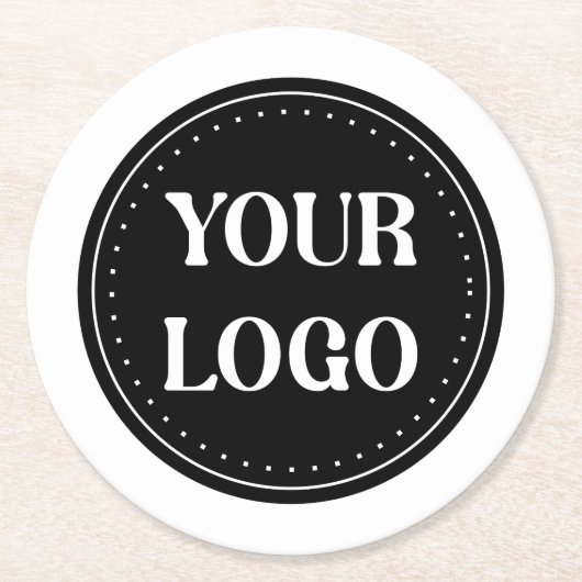 Schmal, modern, poliert und anpassbar runder pappuntersetzer (Vorderseite)