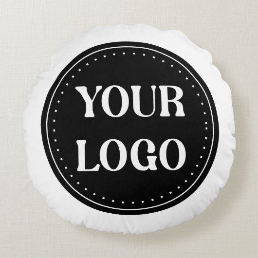 Schmal, modern, poliert und anpassbar rundes kissen (Vorderseite)