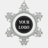 Schmal, modern, poliert und anpassbar schneeflocken Zinn-Ornament (Vorderseite)