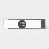 Schmal, modern, poliert und anpassbar schreibtischnamensplakette (Vorderseite )