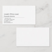 Schmal und modern schwarz und weiß visitenkarte (Vorne/Hinten)