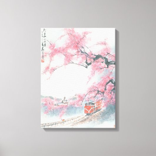 Schmalbahnzug am Berg Ali Leinwanddruck (Vorderseite)