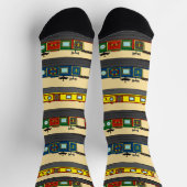 Schmalboot-Besitzer mit gemustertem Kanalboot Socken (Oben)