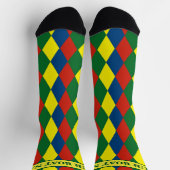 Schmalboot-Boot-Name Harlequin-Diamant-Muster Socken (Oben)