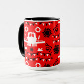 Schmalboot-Dekor und Geschenke Tasse (Vorderseite Links)