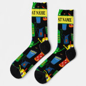 Schmalboot-Eimer und -Urnen gemustert Socken (Linkes Detail)