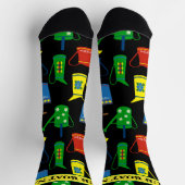 Schmalboot-Eimer und -Urnen gemustert Socken (Oben)