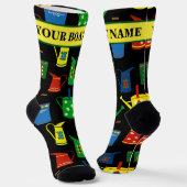 Schmalboot-Eimer und -Urnen gemustert Socken (Gewinkelt)