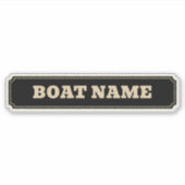 Schmalboot-Kanalboot-Frachter-Name personalisiert Aufkleber (Vorderseite)