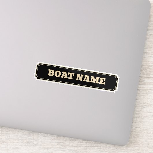 Schmalboot-Kanalboot-Frachter-Name personalisiert Aufkleber (Detail)
