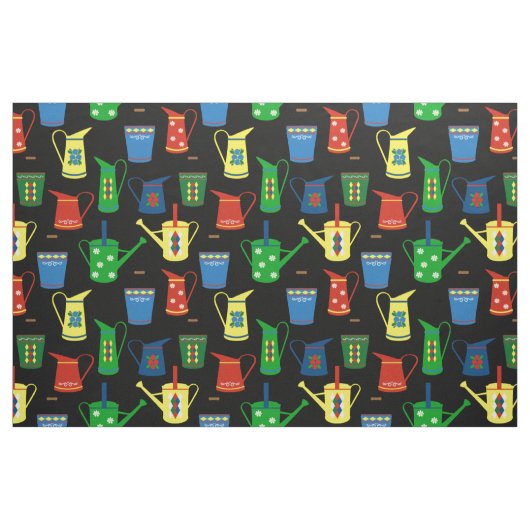 Schmalboot-Kanalboot-Muster Schwarz Stoff (Yard (91,4 cm))