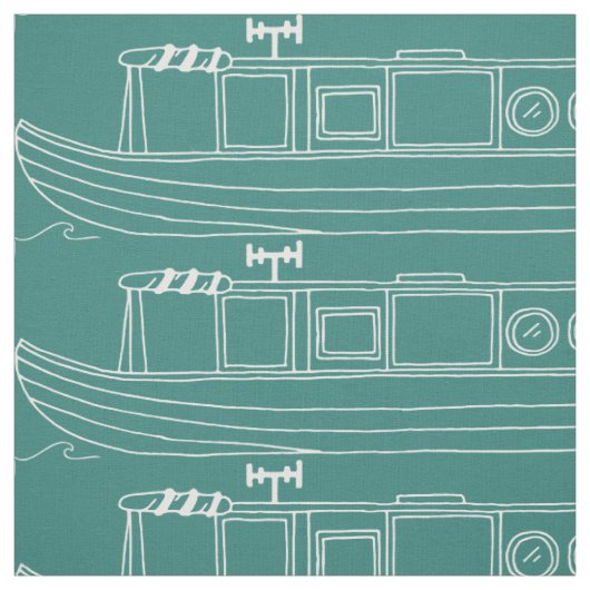 Schmalboot Muster Kanalschiffe Stoff (Muster)