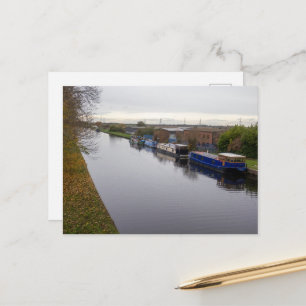 Schmalboote auf dem Knottingley and Goole Canal Postkarte