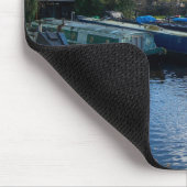 Schmalboote, festgemacht am Salterhebble Basin Mousepad (Ecke)