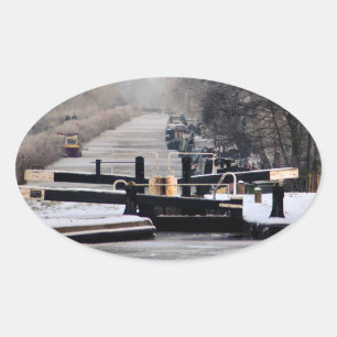 SCHMALBOOTE OVALER AUFKLEBER