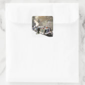 SCHMALBOOTE QUADRATISCHER AUFKLEBER (Tasche)