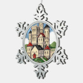 SCHMALBOOTE SCHNEEFLOCKEN Zinn-Ornament (Rechts)
