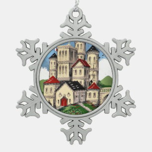 SCHMALBOOTE SCHNEEFLOCKEN Zinn-Ornament
