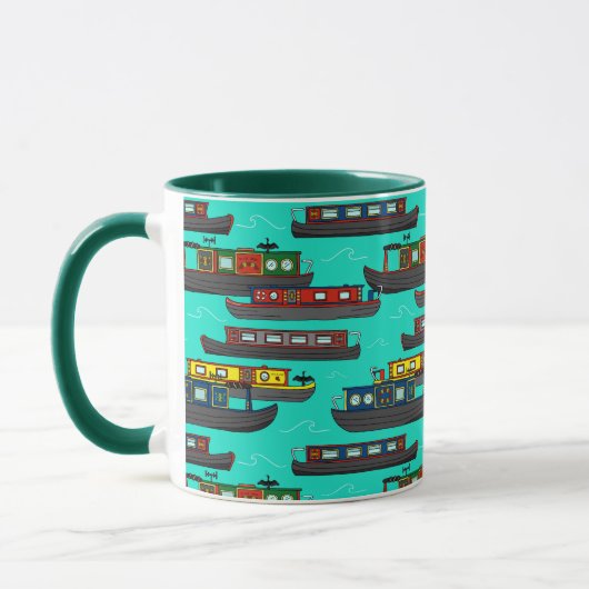 Schmalboote und Kanalboote gemustert Tasse (Links)