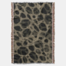 Schmale beige Streifen und seltsame dunkle Kreise Decke