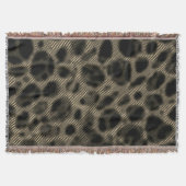 Schmale beige Streifen und seltsame dunkle Kreise Decke (Vorderseite)