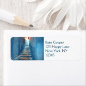 Schmale blaue Treppe in Marokko (Insitu)