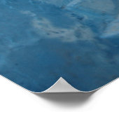 Schmale blaue Treppe in Marokko Poster (Ecke)