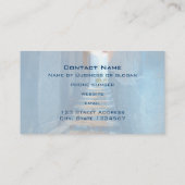 Schmale blaue Treppe in Marokko Visitenkarte (Rückseite)