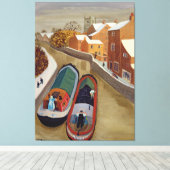 Schmale Boote Leinwanddruck (Insitu (Holzboden))