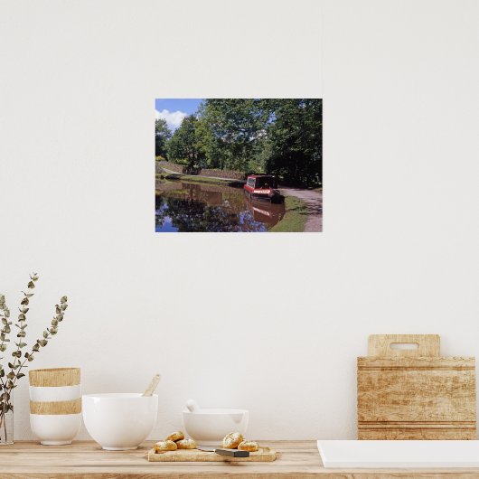 Schmale Boote Peak Forest Canal Marple Poster (Küche)