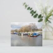 Schmale Boote Winter Higher Poynton Postkarte (Stehend Vorderseite)