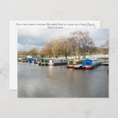 Schmale Boote Winter Higher Poynton Postkarte (Vorne/Hinten)