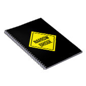 Schmale Brücke | Warnzeichen | SpiralNotebook Notizblock (Rechte Seite)