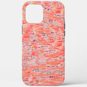 Schmale Lachs- und Pfirsichmosaikwirkung Case-Mate iPhone Hülle (Rückseite)