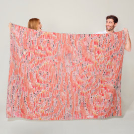 Schmale Lachs- und Pfirsichmosaikwirkung Fleecedecke