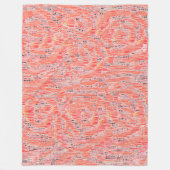 Schmale Lachs- und Pfirsichmosaikwirkung Fleecedecke (Vorderseite)