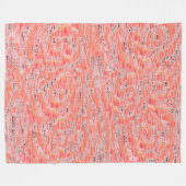 Schmale Lachs- und Pfirsichmosaikwirkung Fleecedecke (Vorderseite (Horizontal))