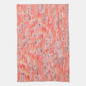 Schmale Lachs- und Pfirsichmosaikwirkung Geschirrtuch (Vertikal)