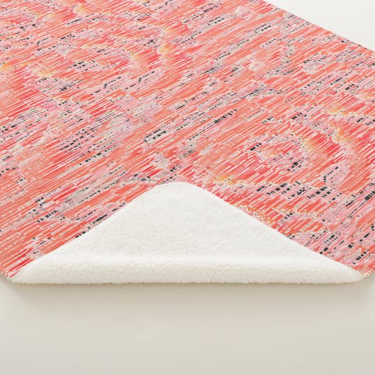 Schmale Lachs- und Pfirsichmosaikwirkung Sherpadecke (3/4)