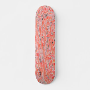 Schmale Lachs- und Pfirsichmosaikwirkung Skateboard