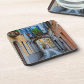 Schmale Stadtstraße, Italien Getränkeuntersetzer (Linke Seite)