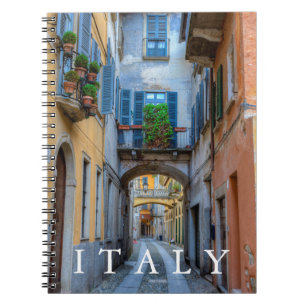 Schmale Stadtstraße, Italien Notizblock