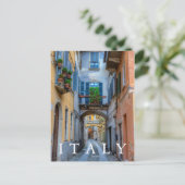 Schmale Stadtstraße, Italien Postkarte (Stehend Vorderseite)