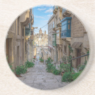 Schmale Steine Straße in Malta Getränkeuntersetzer