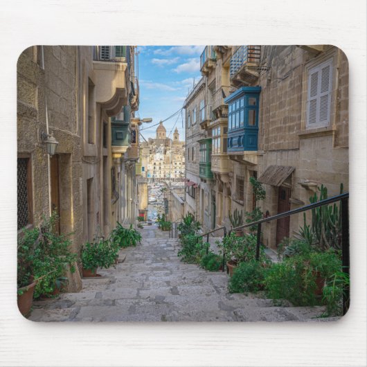 Schmale Steine Straße in Malta Mousepad (Vorne)