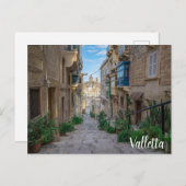 Schmale Steine Straße in Malta Postkarte (Vorne/Hinten)