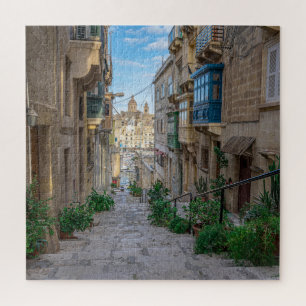 Schmale Steine Straße in Malta Puzzle