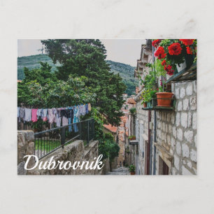 Schmale Steinstraße in Dubrovnik Postcard Postkarte